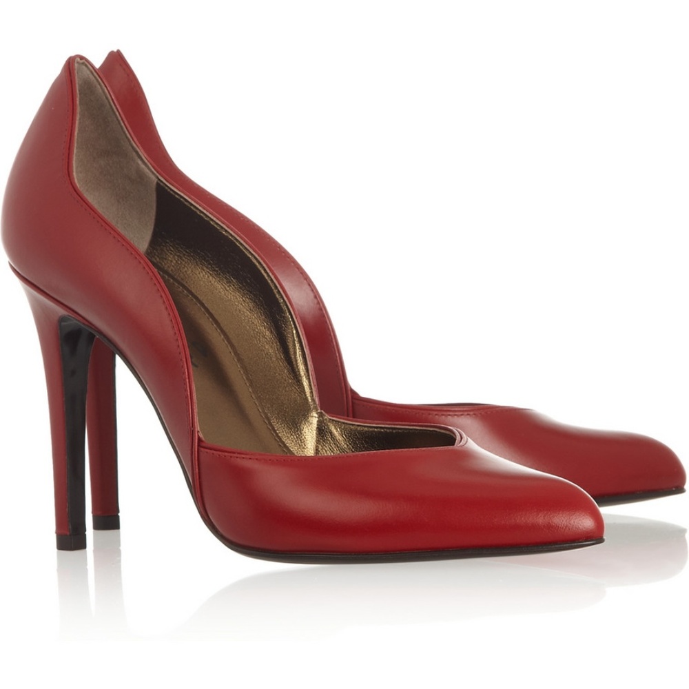 Lanvin crimson pump, new in box, size 8